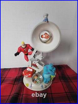 RARE 2009 Disney Pixar Lamp Snow Globe In Box. Cars Incredibles Monsters Inc