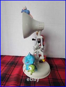 RARE 2009 Disney Pixar Lamp Snow Globe In Box. Cars Incredibles Monsters Inc