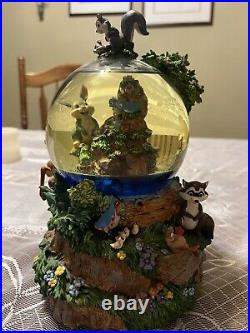 RARE Bambi and Friends Authentic Disney Store Exclusive Snow Globe NO WORK