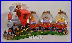 RARE Casey Junior Jr Train Dumbo Figure Music Snowglobe Water Globe Disney Store