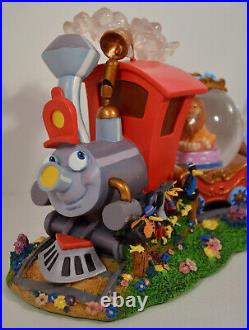 RARE Casey Junior Jr Train Dumbo Figure Music Snowglobe Water Globe Disney Store