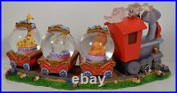 RARE Casey Junior Jr Train Dumbo Figure Music Snowglobe Water Globe Disney Store