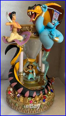 RARE DisneyALADDINJASMINESnow Globe Musical & Lights Stunning GENIE JAFER FUN