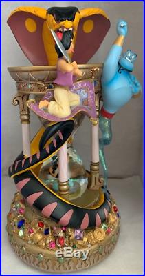 RARE DisneyALADDINJASMINESnow Globe Musical & Lights Stunning GENIE JAFER FUN