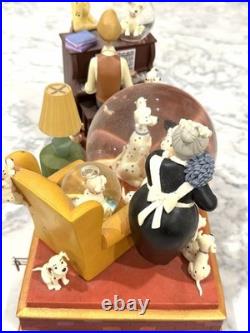 RARE Disney 101 Dalmatians Musical Light-Up Snow Globe Cruella De Vil PRISTINE