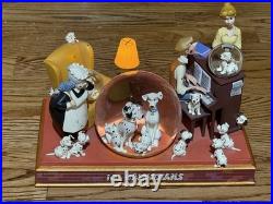 RARE Disney 101 Dalmatians Musical Light-Up Snow Globe Cruella De Vil PRISTINE