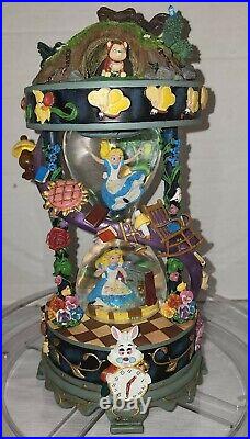 RARE Disney Alice In Wonderland Hourglass Snowglobe First Edition