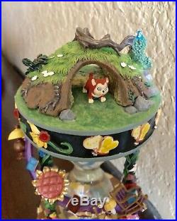 RARE Disney Alice In Wonderland Hourglass Snowglobe Music Box