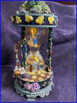 RARE Disney Alice In Wonderland Hourglass Snowglobe Snow Globe Mint Must See