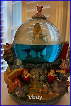 RARE Disney Alice in Wonderland Musical Snow Globe