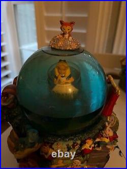 RARE Disney Alice in Wonderland Musical Snow Globe