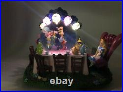 RARE Disney Alice in Wonderland musical light-up snowglobe MINT CONDITION