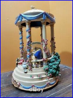 RARE! Disney Beauty And The Beast Belle Wedding Gazebo Music Water Snow Globe