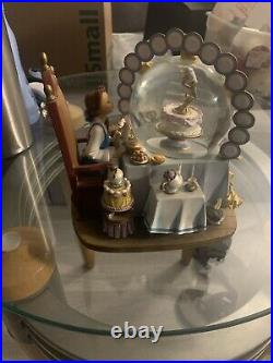 RARE Disney Beauty and the Beast Be Our Guest Belle Snow Globe Displayed Vintage