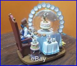 RARE Disney Beauty and the Beast Belle Be My Guest Dinner Music Water Snow Globe