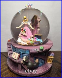 RARE Disney Cinderella Snow Globe A Dream Is A Wish Your Heart Makes Music Box