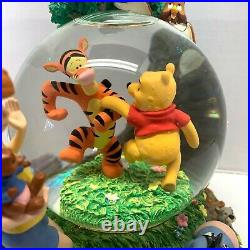 RARE Disney Exclusive Store Winnie the Pooh Music Snow Water Globe Dancin Tigger
