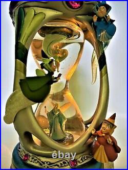 RARE Disney Fairies Hourglass Snow globe Musical with Lights