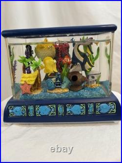 RARE Disney Finding Nemo Snow Globe Music Box Fish Tank Tiny Bubbles WORKING