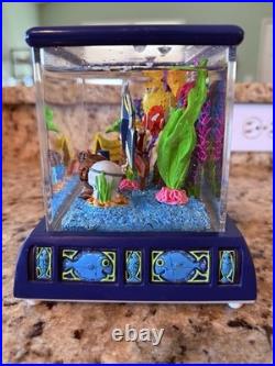 RARE Disney Finding Nemo Snow Globe Music Box Fish Tank Tiny Bubbles WORKING