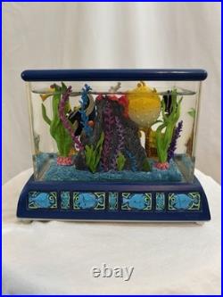 RARE Disney Finding Nemo Snow Globe Music Box Fish Tank Tiny Bubbles WORKING