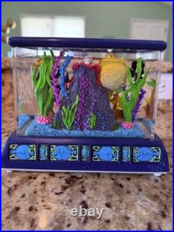 RARE Disney Finding Nemo Snow Globe Music Box Fish Tank Tiny Bubbles WORKING