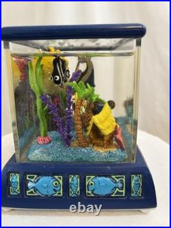 RARE Disney Finding Nemo Snow Globe Music Box Fish Tank Tiny Bubbles WORKING