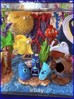 RARE Disney Finding Nemo Snow Globe Music Box Fish Tank Tiny Bubbles WORKING