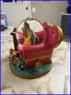 RARE Disney Lady and The Tramp Musical Snow Globe with Puppies & Sofa RARE Disney Lady and The Tramp Musical Snow Globe with Puppies & Sofa