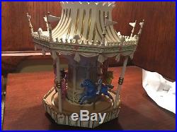 RARE Disney Mary Poppins CARROUSEL Figurines Musical Snowglobe