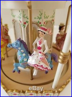 RARE Disney Mary Poppins Jolly Holiday Carousel Snow Globe-read Description