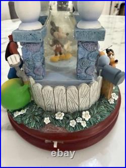RARE Disney Mickey Mouse House Hourglass Snowglobe Music Box READ RARE Disney Mickey Mouse House Hourglass Snowglobe Music Box READ