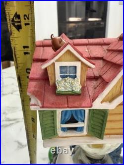 RARE Disney Mickey Mouse House Hourglass Snowglobe Music Box READ