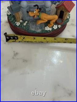 RARE Disney Mickey Mouse House Hourglass Snowglobe Music Box READ