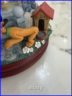 RARE Disney Mickey Mouse House Hourglass Snowglobe Music Box READ