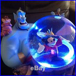 RARE Disney Mickey& friends WONDERFUL WORLD Large Musical Lite Up Snowglobe-MIB
