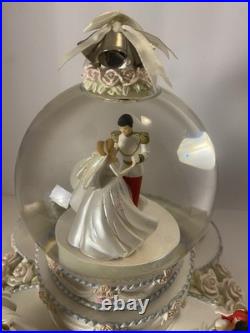 RARE Disney Multi Princess Wedding Cake Snow Globe Music So This Is Love Works