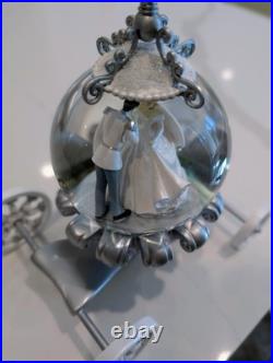 RARE Disney Park Cinderella Prince Wedding Pumpkin Carriage Snow Globe