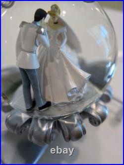 RARE Disney Park Cinderella Prince Wedding Pumpkin Carriage Snow Globe