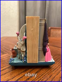 RARE Disney Parks Cinderella Storybook Double Sided Snow Globe Statue FLAW