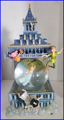 RARE! Disney Peter Pan Snow Globe YOU CAN FLY London Big Ben Clock Tower HTF