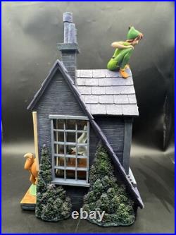 RARE Disney Peter Pan You Can Fly Darling House Snow Globe Music READ