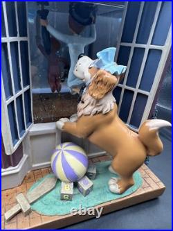 RARE Disney Peter Pan You Can Fly Darling House Snow Globe Music READ