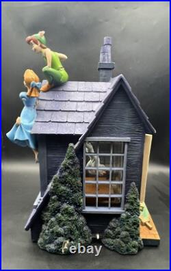 RARE Disney Peter Pan You Can Fly Darling House Snow Globe Music READ