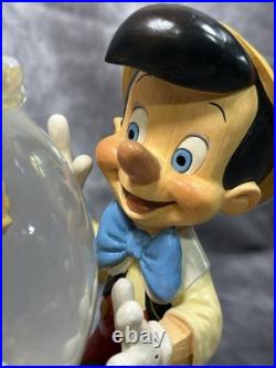 RARE Disney Pinocchio Toyland Fishbowl Musical Snow Globe Cleo Figoro