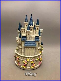 RARE Disney Princess Cinderella Prince Charming Castle Snow Globe Music Box
