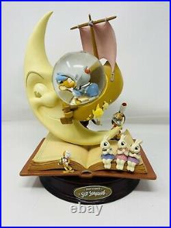 RARE Disney SILLY SYMPHONIES Figurine Statue Snow Globe Moon Sail