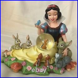 RARE Disney Snow White IM WISHING Musical Figurine SnowGlobe-MIB