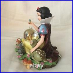 RARE Disney Snow White IM WISHING Musical Figurine SnowGlobe-MIB