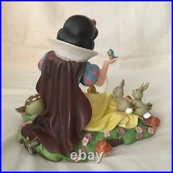 RARE Disney Snow White IM WISHING Musical Figurine SnowGlobe-MIB